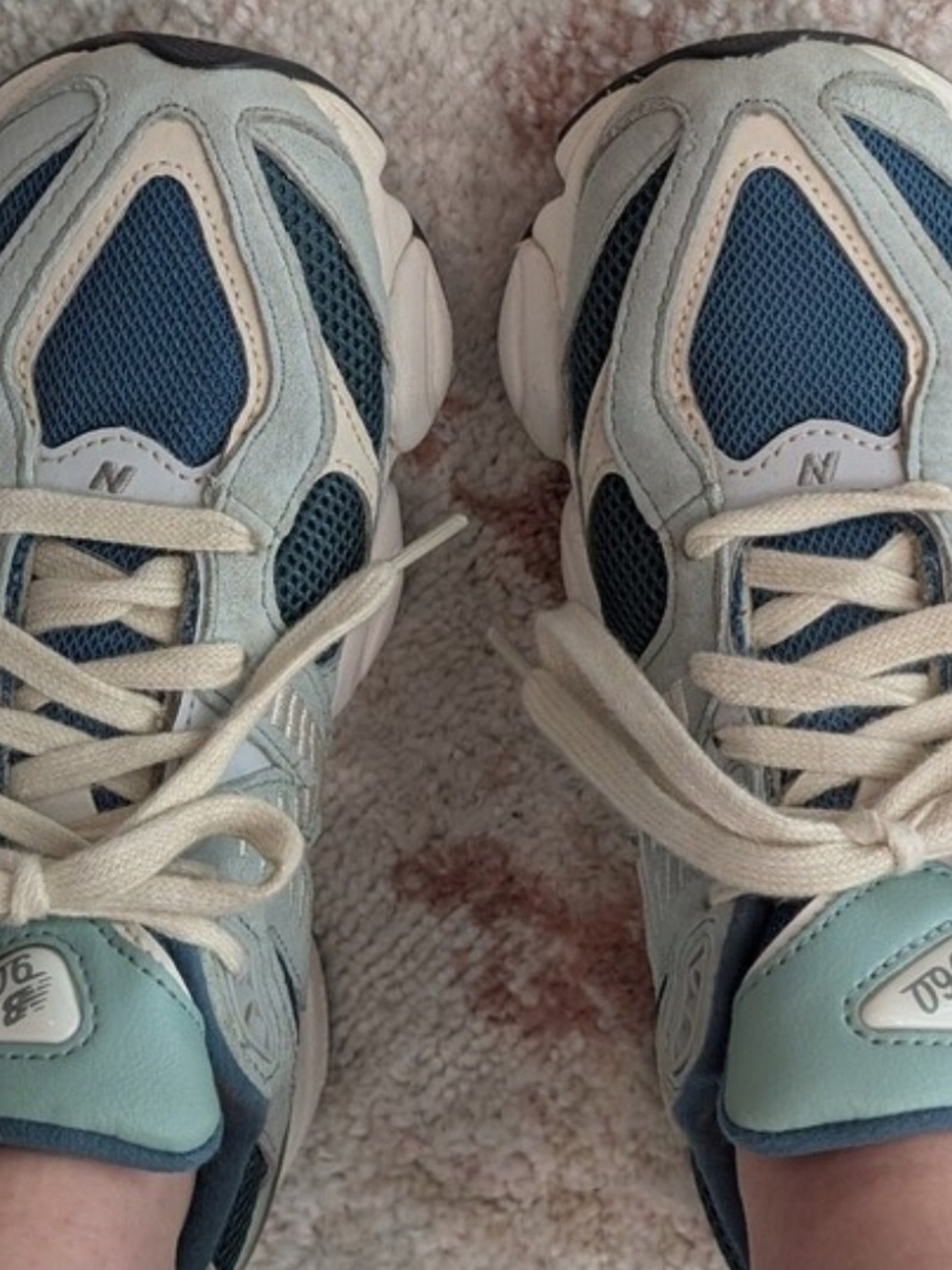 New Balance Blue & Cream Running Sneakers